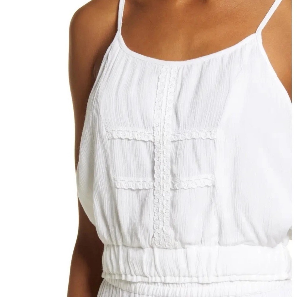 AREA STARS Women’s White Gauze Lace Camisole Cami Tank